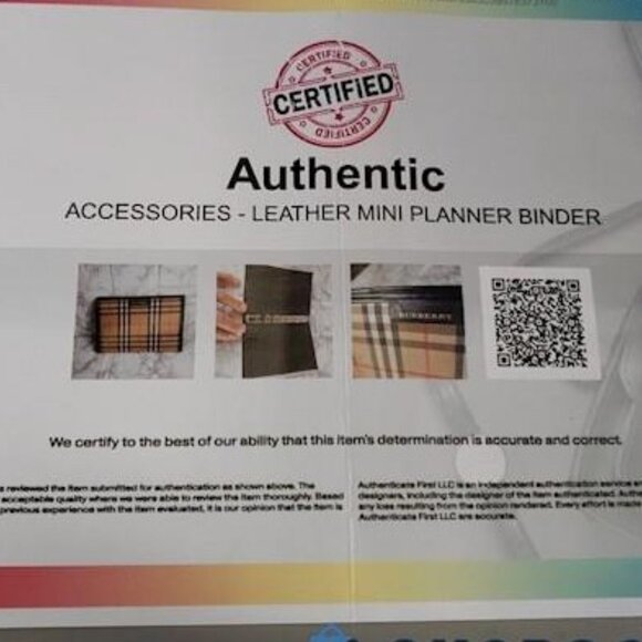 GUC Burberry Agenda / Passport Holder with COA - Picture 2 of 5